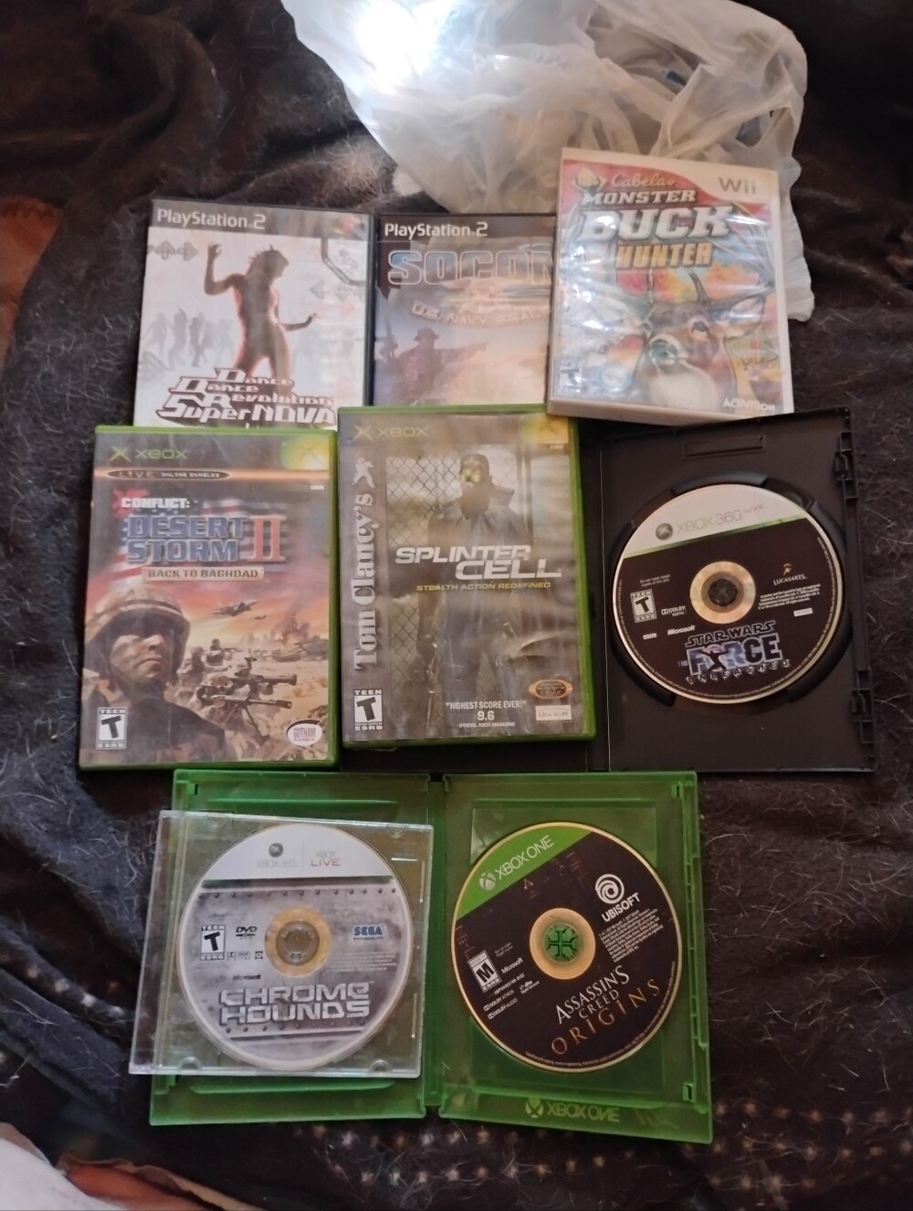 8 Video Games Bundled Lot PS2 Xbox Wii Xbox 360 Xbox One